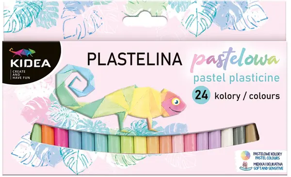 Plastilina Kidea - 24 culori, Pastel