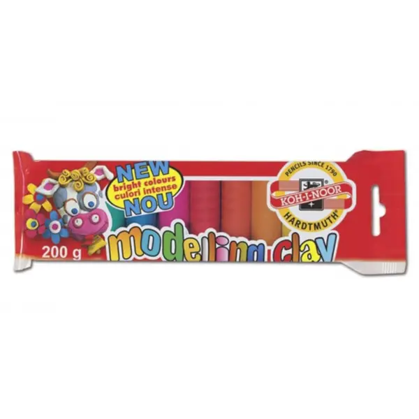 Plastilina Scolara, Tavita Plastic, 10 Culori, 200 g