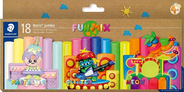 Plastilină Staedtler Noris Jumbo - 18 bucăți x 16.6 g