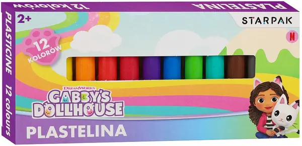 Plastilină Starpak Gabby's Dollhouse - 12 culori