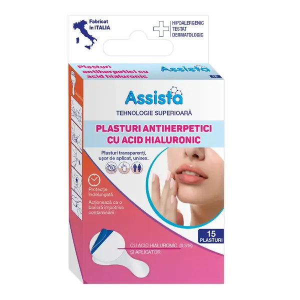 Plasturi antiherpetici, 15 bucati, Assista