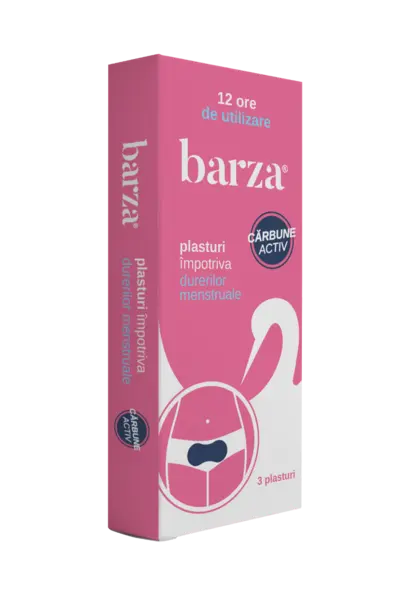 Plasturi impotriva durerilor menstruale, 3 bucati, Barza