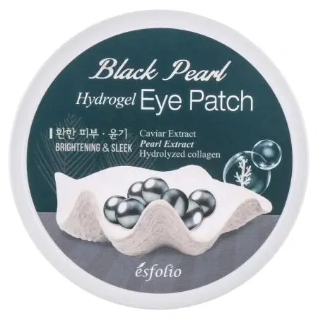 Plasturi pentru ochi tip hidrogel cu perle negre, 60 bucati, Esfolio