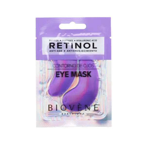 Plasturi pentru zona ochilor Anti-Age Retinol cu Peptide si Acid Hialuronic, 2bucati, Biovene