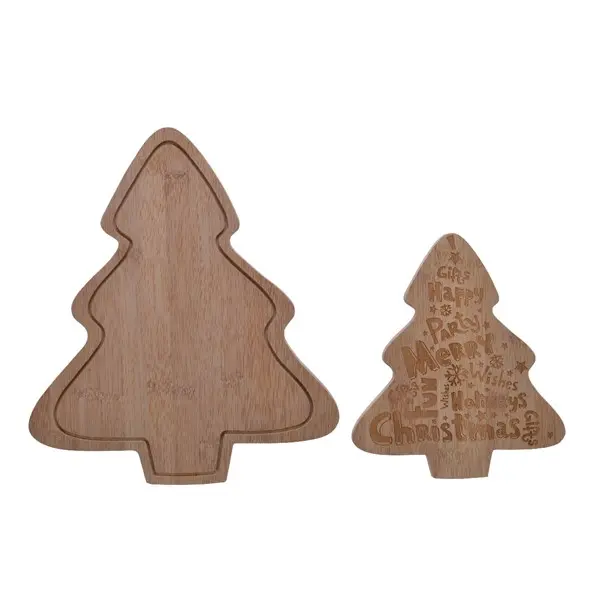Platou - Bamboo Chopping Board Xmas Tree | Kaemingk