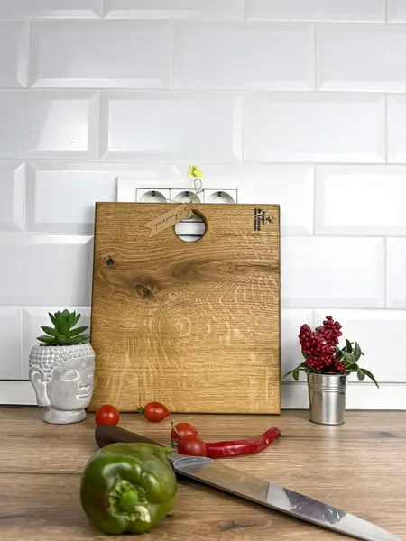 Platou de Servire din Lemn Masiv de Stejar , Handmade, Design Unicat