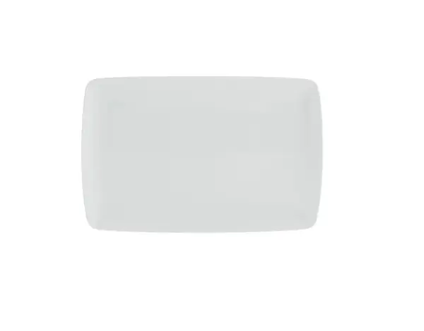 Platou dreptunghiular pentru servire, Portelan, Alb, 25x15 cm