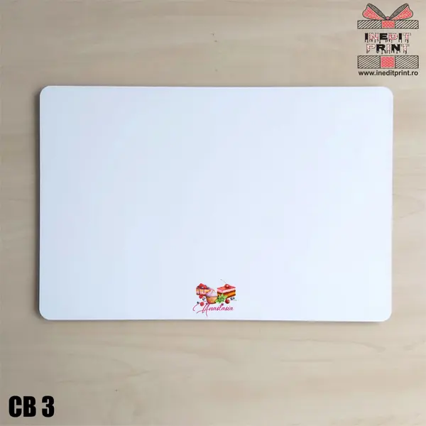 Platou Personalizat Alb dreptunghiular CB2 2.5 - 3 mm, Simplu (fara infoliere), 20 x 30 CM
