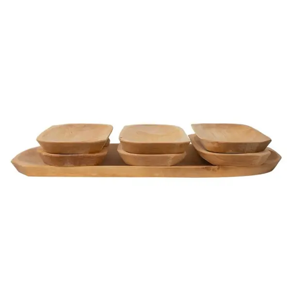 Platouri pentru Servire, Lemn, 60 x 23.5 x 2.5 cm, 7 Bucati