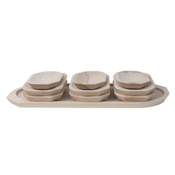Platouri pentru Servire, Lemn, 60 x 26 x 2.5 cm, 10 Bucati