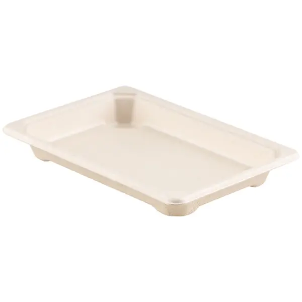 Platouri Trestie Biodegradabile, Compostabile, natur 18x13 cm 125 buc