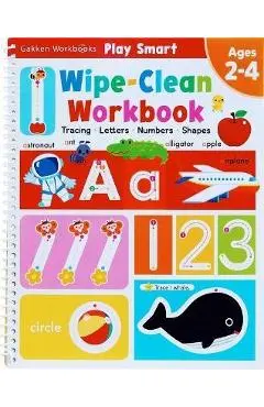 Play Smart Wipe-Clean Workbook Ages 2-4: Tracing, Letters, Numbers, Shapes - Gakken Early Childhood Experts