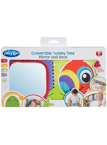 Playgro Convertible Tummy Time Mirror and Book (10186971)