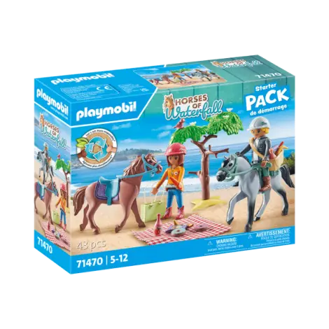 Playmobil-DRUMETIE LA PLAJA CU CAII AMELIA SI BEN