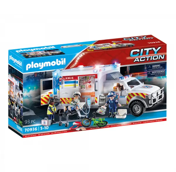 Playmobil PM70936 Ambulanta cu Lumini si Sunete