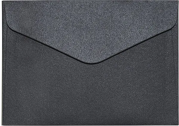 Plic poștal Galeria Papieru - C6, negru perlat, 10 bucăți