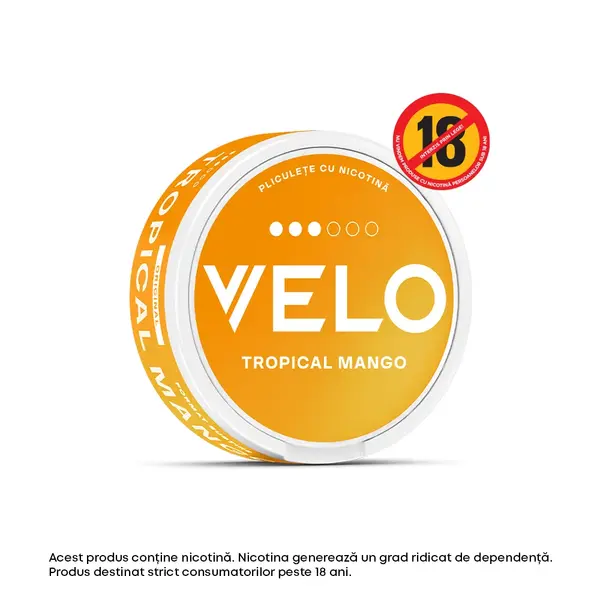 Pliculete cu nicotina VELO TROPICAL MANGO 8 MG