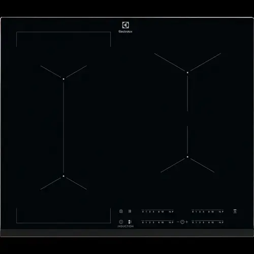 Plita cu inductie Electrolux Bridge EIV634, zone de gatire cu Functie Punte, latime 60 cm, Negru