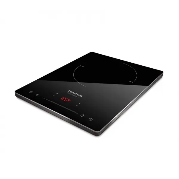 Plita cu inductie Taurus Darkfire. 2000W,8 trepte de putere, temperatura reglabila de la 60° la 240°