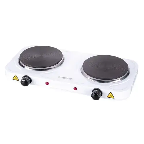 Plita electrica Esperanza EKH010W COTOPAXI, 2000W, 2 zone, Alb