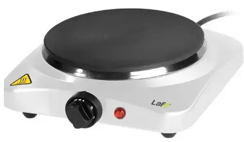 Plita electrica Lafe KEW001, 1500 W, O zona de gatit, Protectie supraincalzire (Alb/Negru)