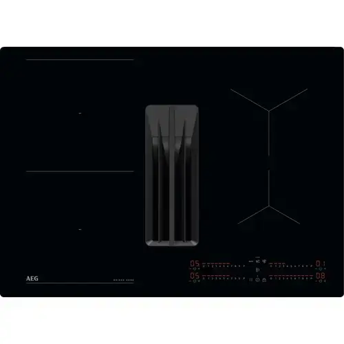 Plita incorporabila AEG TCH74B01FB, Inductie , 4 zone de gatit, Timer electronic, Combo Hob -cu hota integrata, Flexi Bridge, Booster, Functie Punte, 71cm, Sticla (Negru)