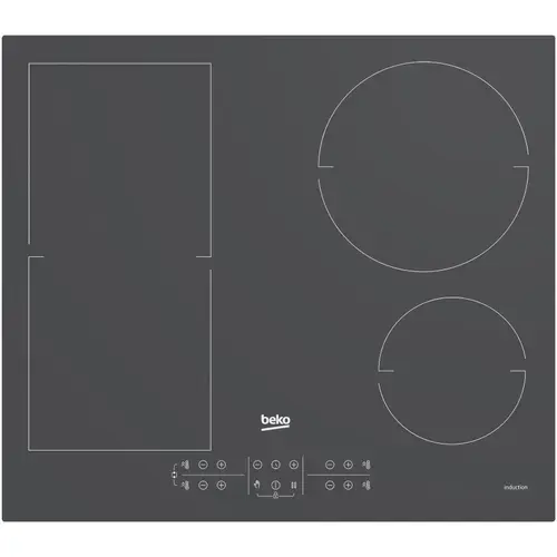 Plita incorporabila Beko HII64200FMTZG, Inductie, 4 zone de gatit, Booster, Touch control, 60 cm, Sticla Gri