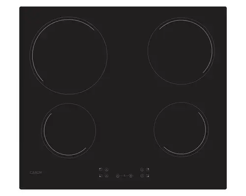 Plita incorporabila CANDY Idea CH64CCB/4U2, Vitroceramica, 4 zone de gatit, 6500 W, Control touch (Negru)