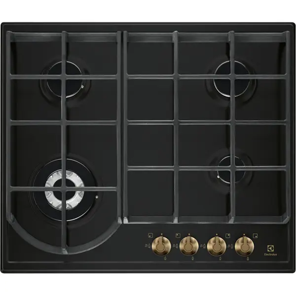 Plita incorporabila Electrolux EGH6343ROR, Gaz, 4 arzatoare, Wok