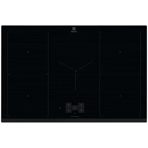 Plita incorporabila Electrolux EIS87583, Inductie, 5 zone de gatit, Booster, Control touch, Timer, Conectivitate hota, Ecran TFT, SenseBoil, 78 cm (Negru)