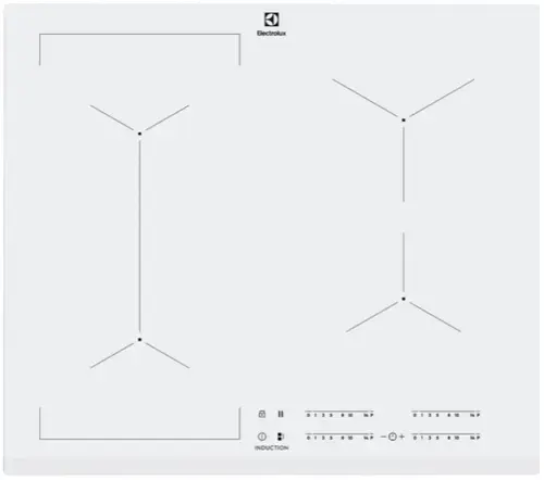 Plita incorporabila Electrolux EIV63440BW, Inductie, 4 zone de gatit, Touch control, 60 cm (Alb)