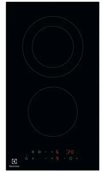 Plita incorporabila Electrolux LHR3233CK, Vitroceramica, 2 Zone de gatit, 29 cm (Negru)