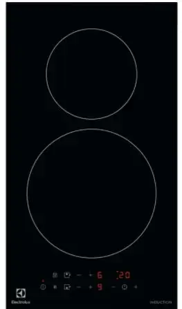 Plita incorporabila Electrolux LIT30230C, Inductie, 2 Zone de gatit, Power boost, Control Touch, 29 cm (Negru)