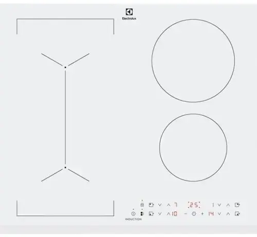 Plita incorporabila Electrolux LIV63431BW, Inductie, 4 zone de gatit, Touch control, 60 cm (Alb)