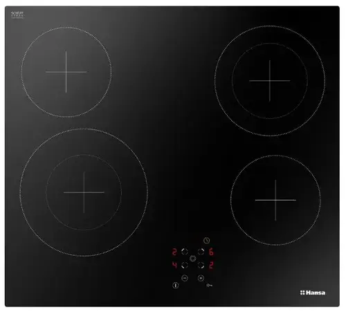 Plita incorporabila Hansa BHC96508, Vitroceramica, 4 Zone de gatit, Touch Control, Timer (Negru)