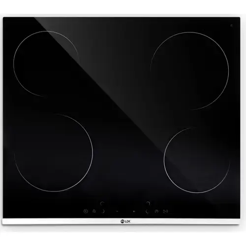 Plita incorporabila vitroceramica LDK 4VBK, 4 zone de gatit, Control Touch, Timer, Blocare acces, 60 cm (Negru)