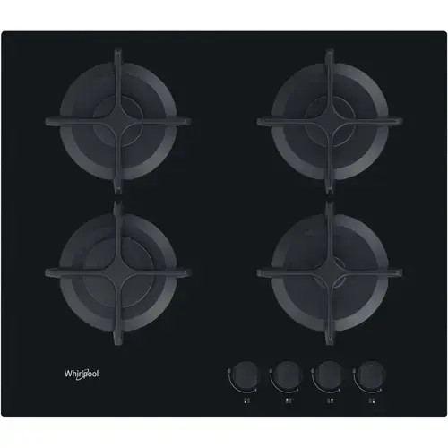 Plita incorporabila Whirlpool AKT 616/NB, Gaz, 4 arzatoare, 7300 W, 60 cm (Negru)