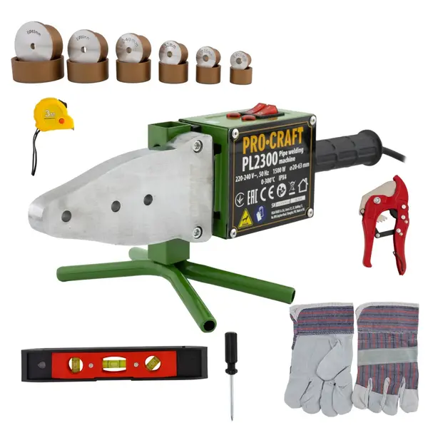 Plita PPR ProCraft PL2300, 2300 W, 300 Grade C, Trusa Lipit Tevi cu 6 bac-uri