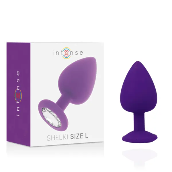 Plug anal Intense – Shelki L, din silicon medical, pentru stimulare anală profundă și plăcere intensă, culoare lila