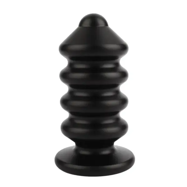 Plug anal MR. STEEL Ass Blaster Medium, în formă de șurub, diametru 5 cm, lungime 10.8 cm (mediu), negru