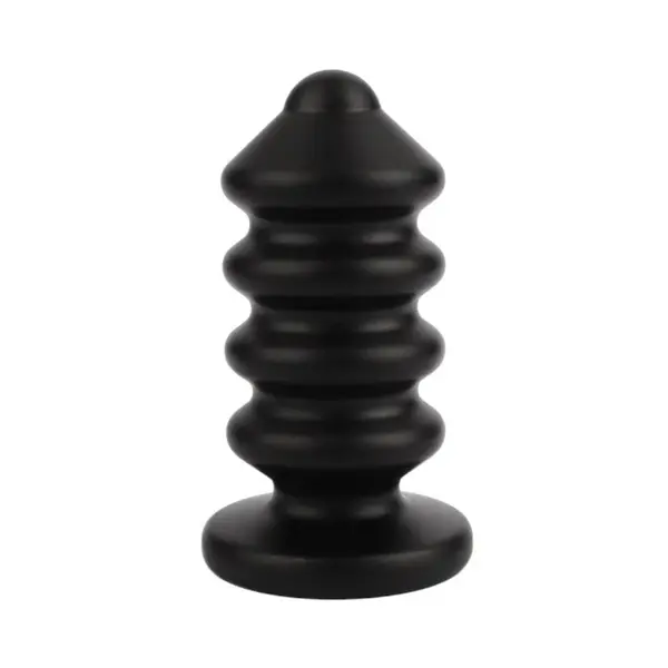 Plug anal MR. STEEL Ass Blaster Small, în formă de șurub, diametru 3.8 cm, lungime 9 cm (mic), negru