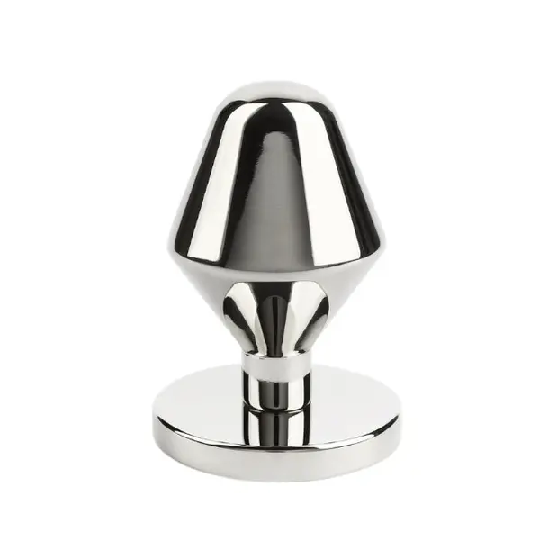 Plug anal MR. STEEL Classic Butt Plug Small, din oțel inoxidabil, diametru 3.8 cm, lungime 6.4 cm (mic), argintiu