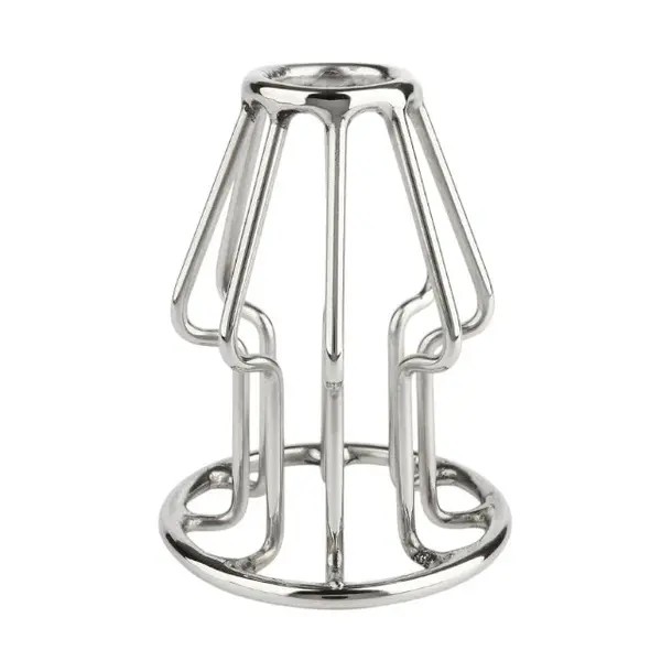 Plug anal MR. STEEL Trapezoid Wire Plug Small, design deschis cu tije din oțel inoxidabil, lungime 8 cm (mic), argintiu