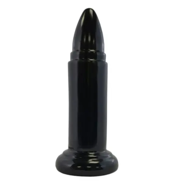 Plug anal PROWLER RED 9" Rocket Black, din TPE moale, în formă de glonț, lungime 23 cm, diametru 5.6 cm, negru