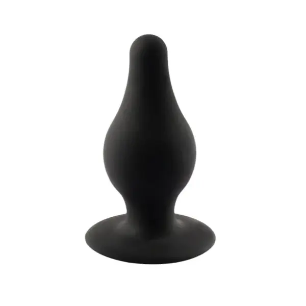 Plug anal SILEX-D S Plug Model 2, din silicon premium, reactiv la căldură, lungime 7.2 cm, diametru 3.4 cm, negru (mărime S)