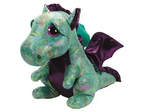 Plus Ty Beanie Boos - Cinder Dragon, 42 cm (Verde)