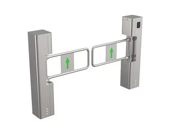 Poarta batanta partea dreapta pentru acces persoane, cititor mifare, brat otel, latime banda 550mm, Hikvision, DS-K3BC411X-R/M-Dm110