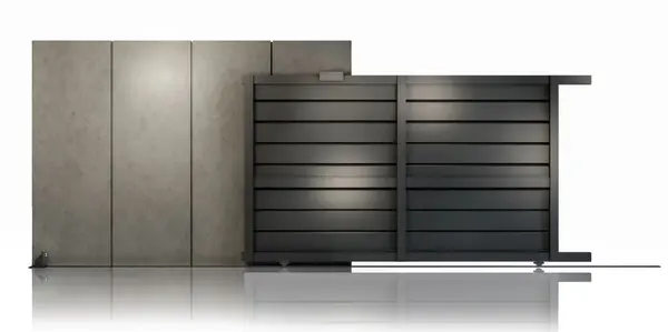 Poarta culisanta Baldur Virtuoso 50-839/7016, 4000x1800mm, aluminiu, gri antracit, deschidere stanga/dreapta