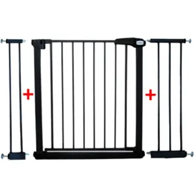 Poarta de siguranta din metal R-Sport S3 negru 79-115 cm