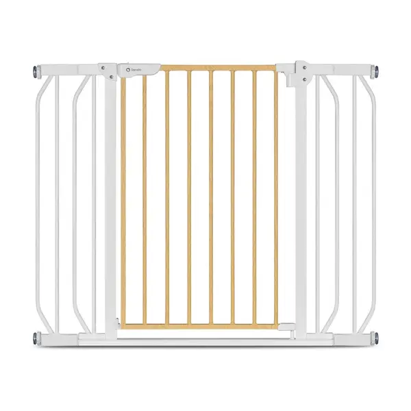 Poarta de siguranta Lionelo prin presiune Truus Slim 105 cm gri deschisnatur